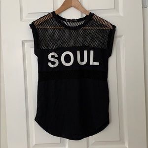 Mesh paneling SoulCycle shirt